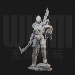 1/18 1/24 Scale Resin Doll Model Femal Orc Warrior Figures Unpainted Fantasy Figurines Miniature Collection 240116