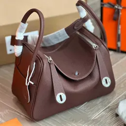 Migliore qualità Super Soft Cowskin 26CM Lin Bag designer di lusso Donna Tote Borse Borsa in vera pelle Cross Body Foto reali 240115