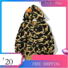 Bapesta herrar designer hoodie full zip up shark hoodies för kvinna svart kamouflage jacka blå huvtröja tröja man kvinnor tröja långärmhet 10 xtda