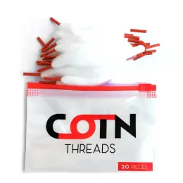 COTN THREADS Bag Cotton Orange double headed lace Prebuilt Coil Wire Cottons Strips Shoelace for RTA RDA RBA Atomizer Tank ZZ