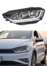 Lampada frontale Indicatori di direzione automatici Luce abbagliante per VW Golf Sportsvan Faro diurno a LED 2016-2020