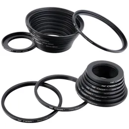 K F CONCEPT 18pcs Camera Lens Filter Step Up Down Adapter Ring Set 37-82mm 82-37mm for ND CPL UV Camera Filter Ring 240115