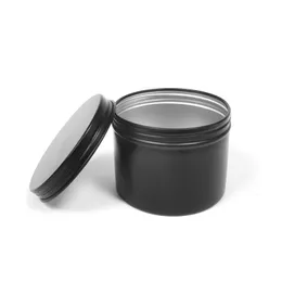 Refill Bottle 65x50mm Empty Tin Metal Pots Black White Gold Accessory Candle Tins 100ml Cosmetic Cream Jars 100G Aluminum Food Candy Flower Tea Containers