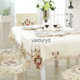 테이블 천 테이블 천 테이블 커버 레이스 유럽 정원 우아한 자수 식탁 식탁 의자 모란 의자 커버 웨딩 먼지 커버 vaiduryd