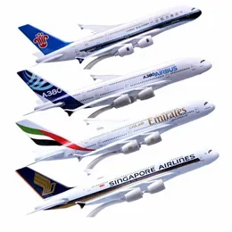 1 400 modelos de avião Airbus Boeing 747 A380 modelo de avião modelo de aeronave de metal Aviones A Escala Aviao Toy Gift Collection 240115
