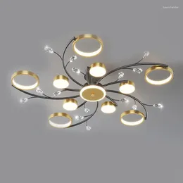 Lustres Iralan LED Chandelier com 3 cores escurecimento lâmpada de teto 6/8/10 luzes pingente para sala de estar Art Deco
