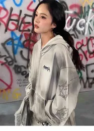 Herr hoodies 2024 Grailz Project High Street American Loose and Women's Hooded Coat WY903