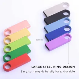 Unidades flash USB JASTER Usb 2.0 Flash Drive 64GB 32GB 16GB 8GB 4GB Pen Drive con llavero Pendrive impermeable Múltiples colores U Disk 2.0 Memoria