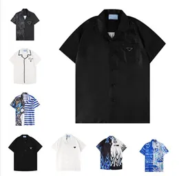 Camisas de praia masculinas de alta qualidade com estampa floral do Havaí de alta qualidade Camisa de boliche de seda masculina camisetas casuais homens verão camisas de manga curta