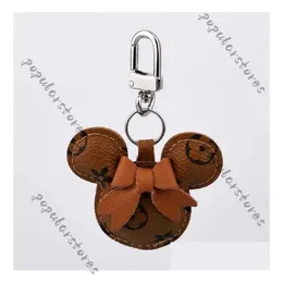 مصمم مفاتيح سلاسل Lanyards Llavero Mouse Design Carke -keychain لصالح Flower Bag Bag Harm حامل المفاتيح للرجال للرجال الأزياء Pu الجلود بالجملة 8tfl