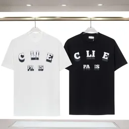 Projektant luksus Chaopai Classic Fashion Autumn/Winter Imitacja 3D Alfabetyczna cyfrowa drukowana koszulka dla mężczyzn i damskiej luźnej koszulki