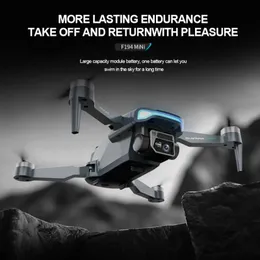 Drone f194 com câmera dupla hd, drone com motor sem escova gps, helicóptero rc, quadricóptero dobrável, brinquedo de mosca, presente