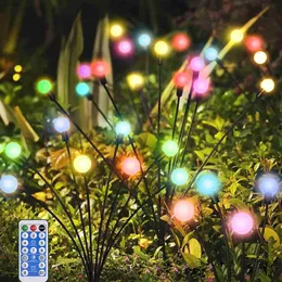 Rasenlampen, 24 LEDs, Solar-Gartenbeleuchtung, Weihnachtsdekoration, Flexibilität, schwankende Landschafts-Rasenlampe, Fernbedienung, wasserdichte Landschaftsbeleuchtung YQ240116