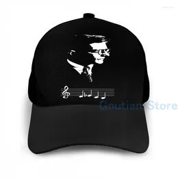 Top Caps Fashion Dmitri Shostakovich DSCH MOTIF NOTLAR MÜZİK NOTLAR BASKETBOL CAP ERKEKLER KADIN GRAFİK BASKI BASKI SİYAH UNISEX Yetişkin Şapka