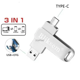 Pen drive usb 2.0, pen drive 64gb otg 128gb tipo c usb 2.0, memória externa para smartphone macbook tablet