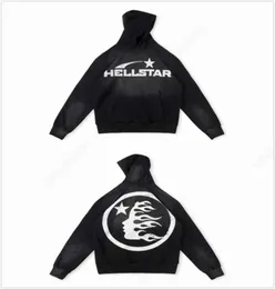 Hellstar Hoodie Designer Hoodies Moletons Retrato Retrato High Street Tide Hip Hop Engrossado Athleisure Bolsos pintados à mão Womens Sweaters Hoody Hoodys JK