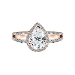 Xingyue Gems Rose Gold Jewelry Classical Style 4 Prongs Ställa in def Color vs Clarity 1CT CVD HPHT LAB GROWN DIAMOND RING