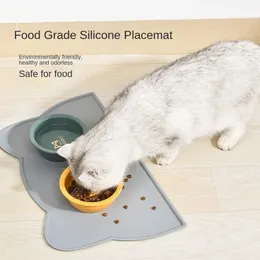 Pet Silicone Food Mat Portable Portable Rabinproof Nonslip Nonslip Feeding Fead Pown Cushion for Cats Dogs Attems 240116