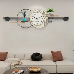 Wall Clocks Living Room Art Mural Luxury Big Size Modern Watch Design Minimalist Silent Reloj De Pared Home Decoration