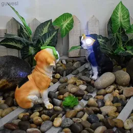 مصابيح العشب مصابيح LED Solar LED مقاومة للماء التماثيل الكلب المضيئة في الهواء