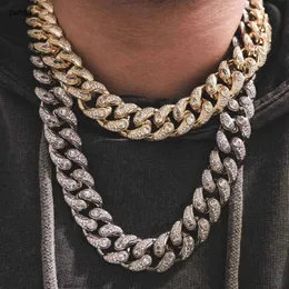 Designer di gioielli Diamanti 16mm Occhio ghiacciato Baguette Bandana Miami Collana a catena a maglia cubana Hiphop per RapperHipHop