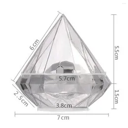 Gift Wrap 60PCS Transparent Diamond Shape Candy Box Wedding Favor Boxes Party Clear Plastic Container Home Decor