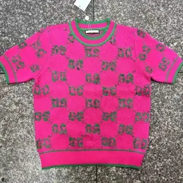 Maglieria Nuovo designer T-shirt Abbigliamento Abbigliamento donna Puro cotone Girocollo Manica corta Stampa di lettere