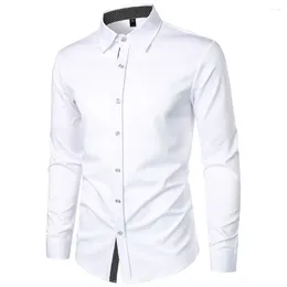 Men's Dress Shirts Mens Tops Daily Fashion Long Sleeve Polka Dots Polyester Slight Stretch Comfortable