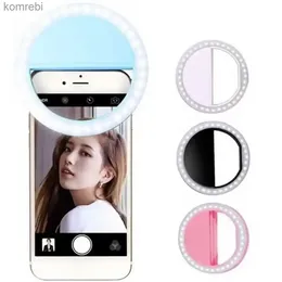 Selfie światła LED Pierścień Selfie Light Telefon na iPhone Samsung Huawei Universal Telefon Selfie Light LED Selfie Ring Hoder USB Chargel240116