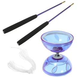 Diabolo Yoyo Chinese Toy Kids Bearing مجموعة ألعاب بلاستيكية تتجول ثلاثية في كرة اللياقة البدنية المحترفة YO الغزل 240116