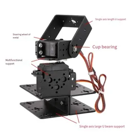 DIY 2 DOF Rotatable Rotary Robot Arm Base Platform 20kg Digital Servo For Raspberry Pi MG996 Programmable Toys Robot For Arduino 240116