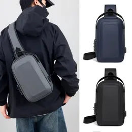 Water Resistant USB Charging Chest Bag Anti-Theft Crossbody Sling Shoulder Backpack for Men messenger bags for men bolsas hombre 240116