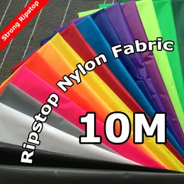 10 Meters Ripstop Nylon Kite Fabric PU Coated Outdoor Water Repellent Fabric Bag Banner Making Cloth Tent Tarp Cover Stuff Sack 240116