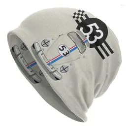 Berets Classic Cartoon Racing Car Herbie Beanie Cap Unisex Winter Warm Bonnet Homme Strickmützen Coole Outdoor Skullies Beanies Caps