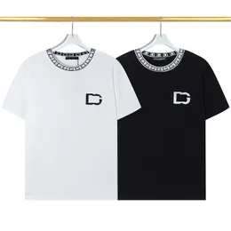 Designerska koszulka męska z nadrukowaną modną męską koszulką bawełnianą swobodną koszulkę krótkie rękawowe stałe kolory ubrania uliczne luksusowe koszulki rozmiar m-3xl