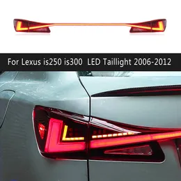 Bil svansljusmontering för Lexus IS250 IS300 LED TAILLight 06-12 Streamer Turn Signal Brake Reverse Parking Lights Bakre lampan