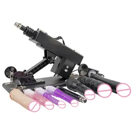 Massaggiatore giocattolo del sesso Fredorch Mute Love Machine Gun Toys con 8 accessori per dildo per uomo e donna Masturbatore con vibratore a corsa