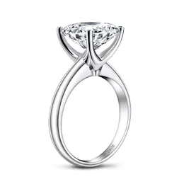 Display Iogou 3.0Carat D Renk Moissanite Elmas Solitaire Alyans Kadınlar İçin% 100 Sterling Sier Nişan Takı