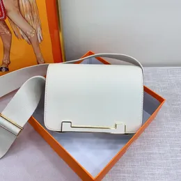 Prawdziwe miękkie skórzane torby na ramię z szerokim paskiem luksusowa marka projektantów oryginalne skórzane torebki i torebki mody Nowy crossbody Messenger Bag 20cm 2583
