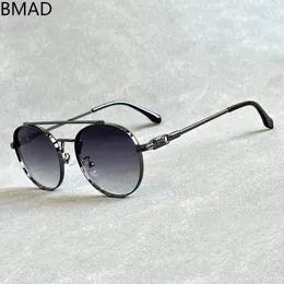 نظارة شمسية 2024 بيضاوية للرجال الأزياء نظارات شمس عتيقة العلامة التجارية Oculos Gafas المنضدة إسقاط Lunette Okulary Vasos