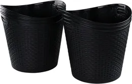 Laundry Bags 40L Tall Flex Basket Large Plastic Storage With Handles 6 Pack