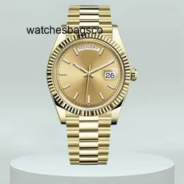 Automatyczne zegarki mechaniczne męskie zegarek automatyczny mechaniczny 36 zegarek 41 mm 904l Wszystkie stali nierdzewne Diamentowy pierścień wodoodporny Glow Gold Gold Data Watch Montreux