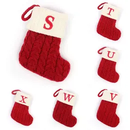 Novos banners serpentinas confetes meias de natal tricô floco de neve carta meia decoração de natal para casa meias para casa enfeite de árvore de natal saco de doces