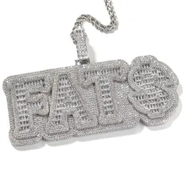 Custom Letters Naam Hangers Kettingen voor Mannen Hip Hop CZ Steen Bling Iced Out Rapper Sieraden Rose Goud Zilver Kleur 240115