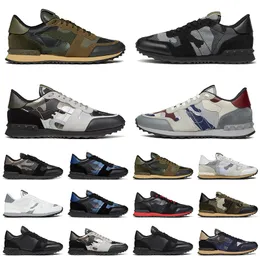 2024 Nuove scarpe da ginnastica Rockrunner Designer VT Scarpe da ginnastica San Valentino scarpa Vintage di alta qualità Camo Abito di lusso Scarpe casual Donna Uomo Sneakers tessuto mimetico Dhgate