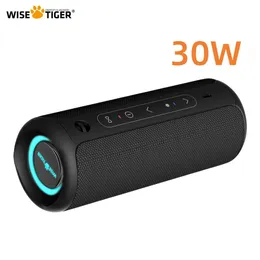 Колонки WISETIGER Портативный Bluetooth-динамик Уличный динамик IPX7 Водонепроницаемый усиление басов Настоящий беспроводной стереодинамик HD Звук для дома