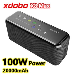 Speakers XDOBO X8 Max 100W Portable Wireless Fabric BT Speaker TWS Subwoofer Builtin 20000mAh Battery with Fourcore Power Bank Function