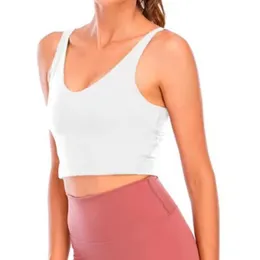 LU-088 Kadın Yoga Spor Yoga Sütyen Seksi Tank Top Sıkı Yoga Yelek Göğüs Pedi Yok Yumuşak Atletik Fitness Giysileri Özel Logo