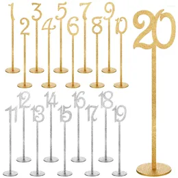Decorazione per feste 1-20 Numeri di tavolo Stand Sedile con supporto Base in legno per eventi di nozze Catering 20 pezzi Dropship