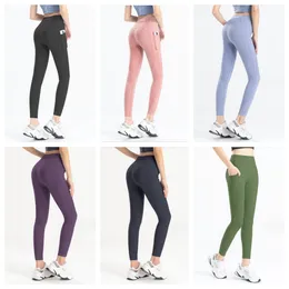 Yoga Outfit 2022 Align Lu-07 Lu Womens Leggings High Waist Sports Hip Lift Elastic Fitness Wear Drop Delivery Outdoors Supplies Dh1Qo